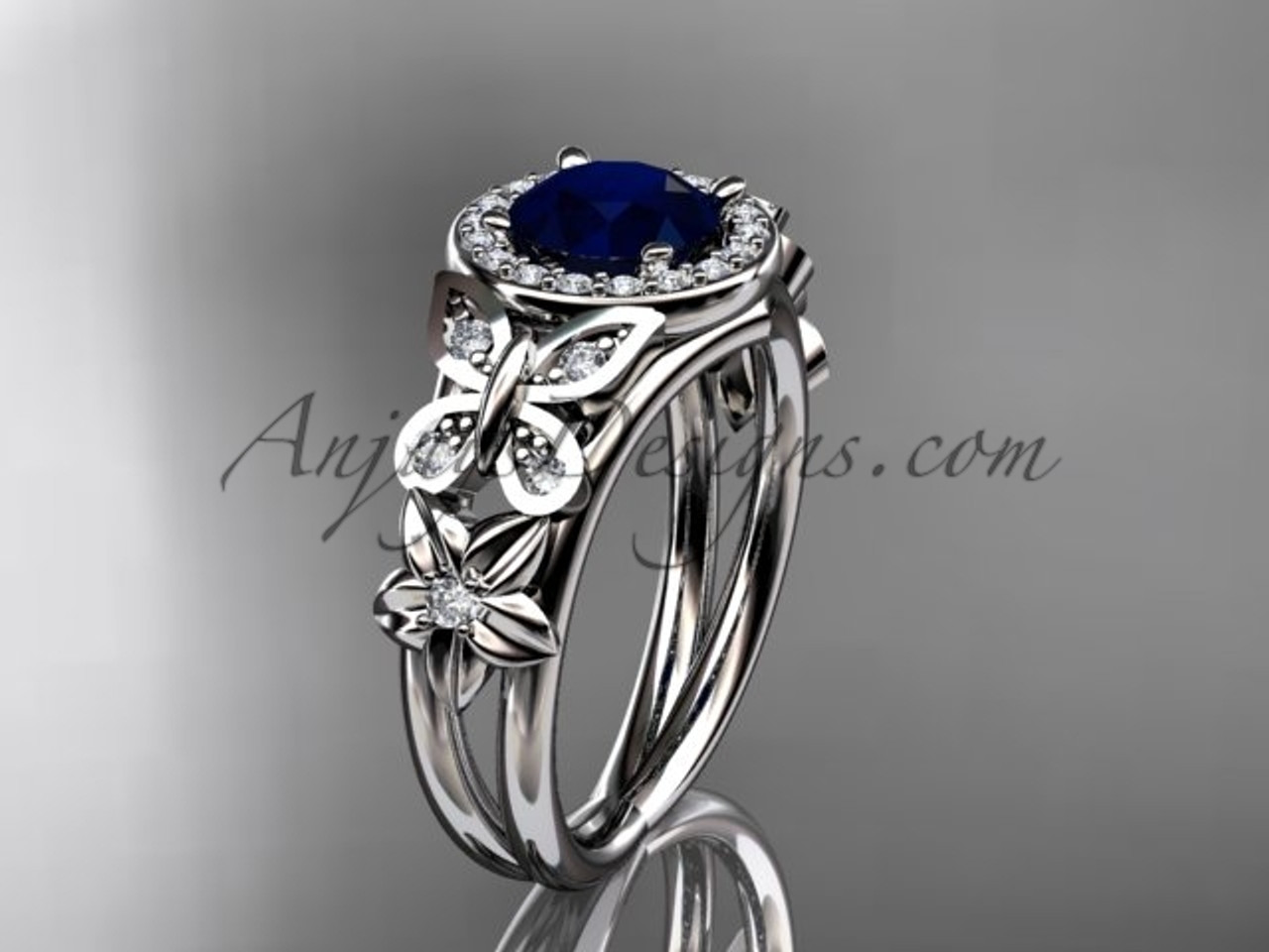 Large Sapphire statement ring for women anniversary or birthday, Cocktail  ring – Lilo Diamonds